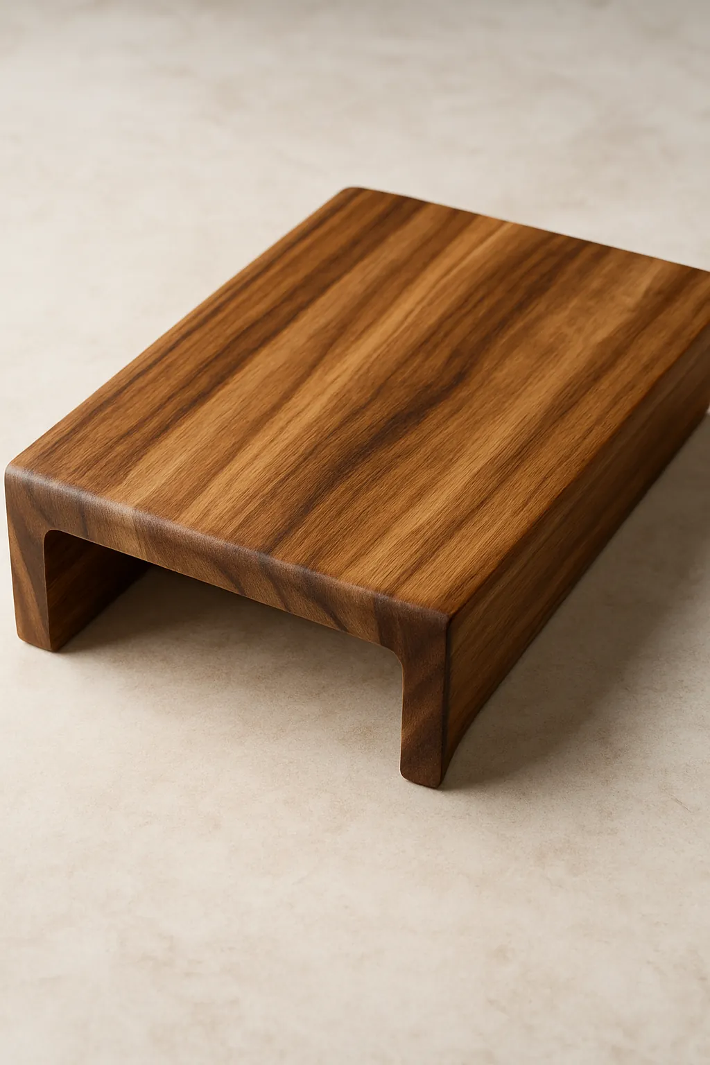 Acacia wood cutting board with waterfall edge