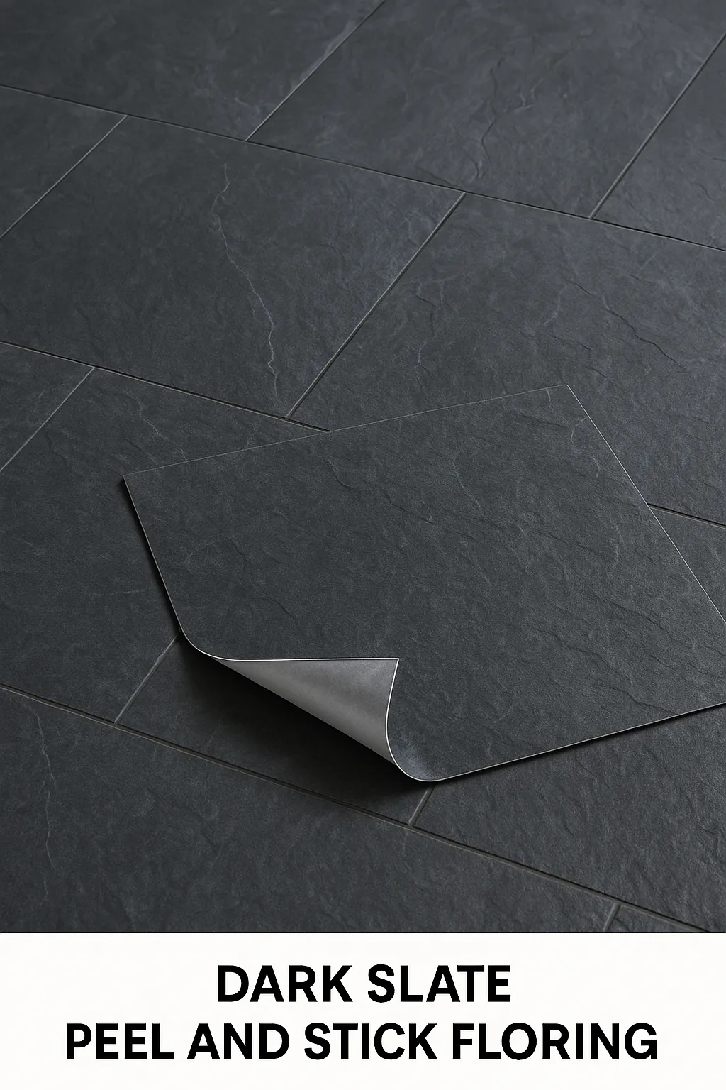 Dark Slate Peel and Stick Waterproof Flooring