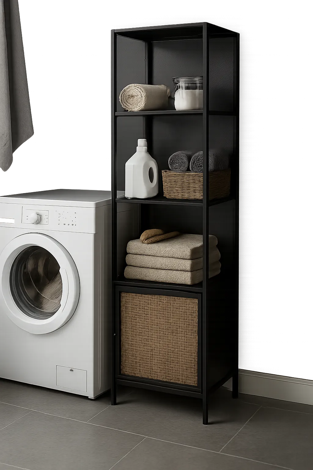 Vertical Laundry Room Organizer Tower with Baskets